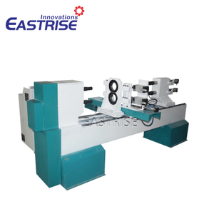 Torno de torneado de madera CNC con portaherramientas doble de 3 ejes con husillos horizontales