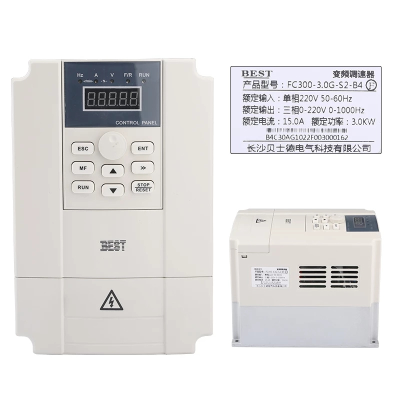 MEJOR Inversor VFD 3.0kw Unidad de conversión de frecuencia Inversor de 220V Salida trifásica para control de velocidad del motor del husillo del enrutador CNC