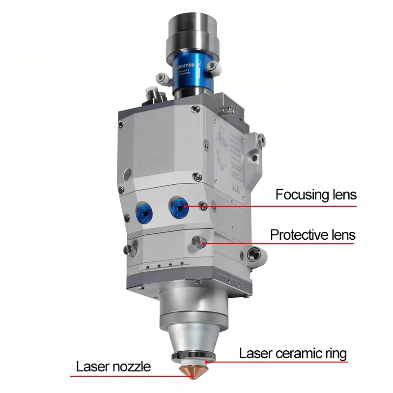 Diámetro del cabezal de corte por láser de fibra 32 mm más boquilla de máquina de soldadura CNC Diámetro de capa simple y doble 0.8-6.0 Rosca 14 mm